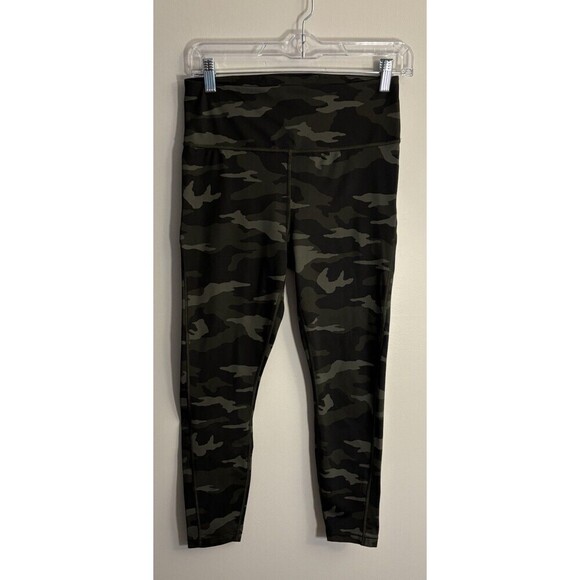 ATHLETA Ultimate 7/8 Tight Olive Camo Women Small Ankle Pocket Legging High Rise - Picture 2 of 13